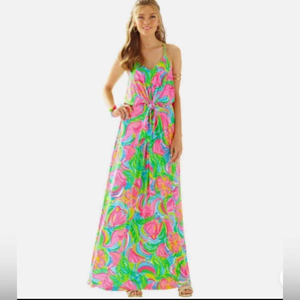 Lilly Pulitzer ROSA Maxi Dress Multi Size Small